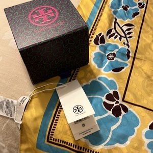 Tory Burch 100%silk scarf.